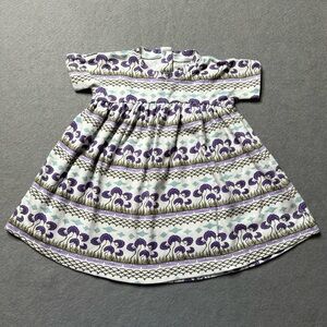 Kate Quinn Dress Girls 18-24 Mo Purple White Blue Spring Summer Organic Cotton